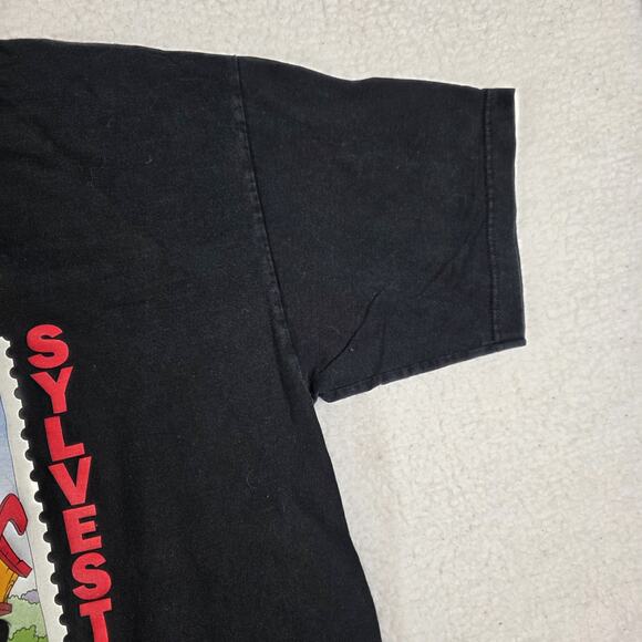 Vintage Looney Tunes Shirt Mens L/XL Bugs Bunny Stamp Cartoon Made USA 90s - Picture 3 of 9